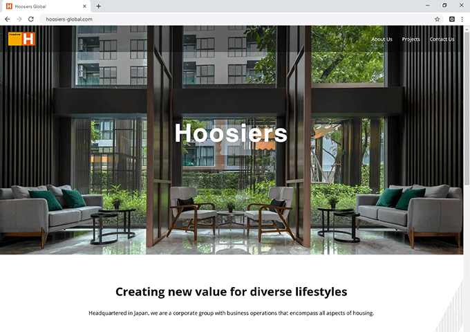 フージャース ホールディングス様グローバルサイト制作